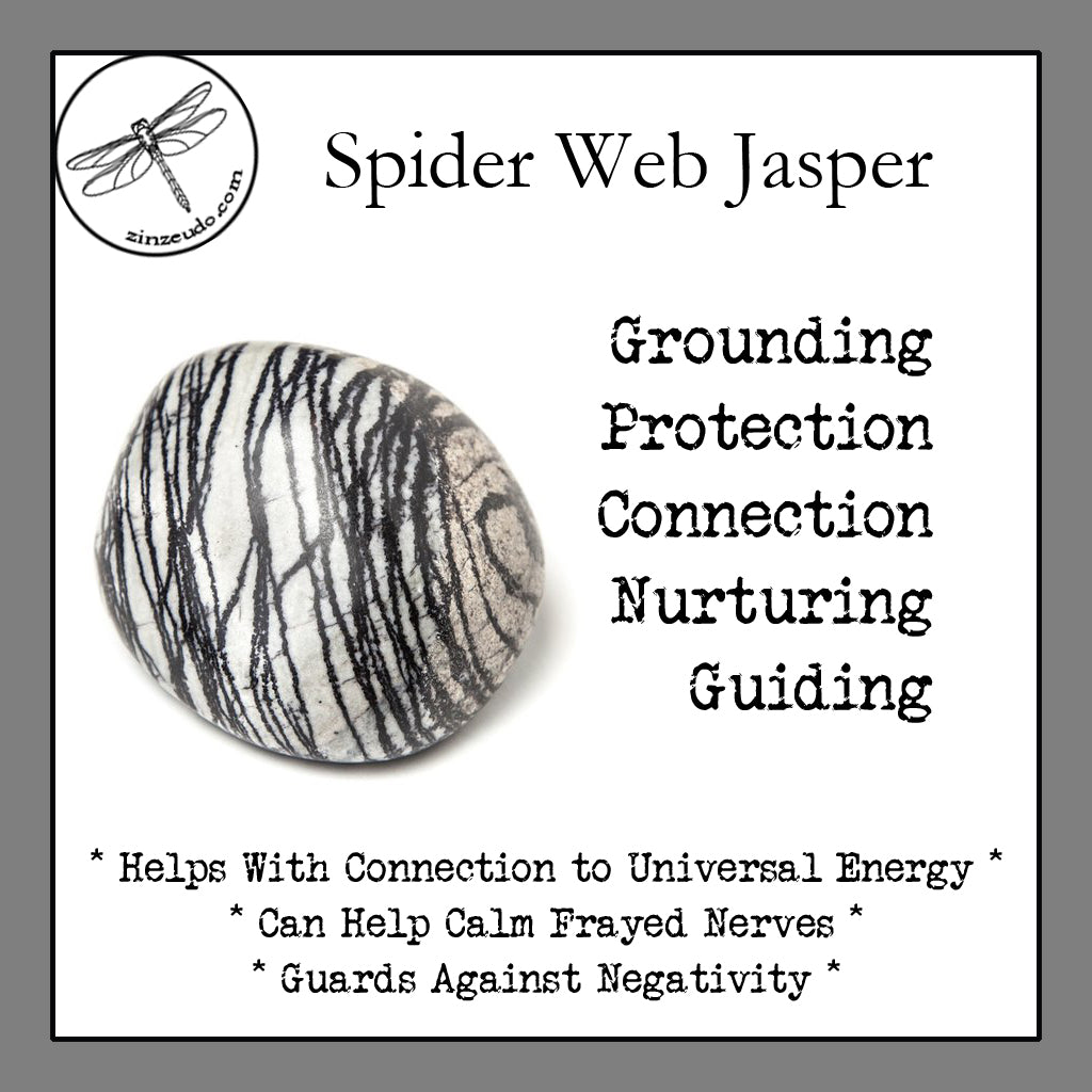 Jasper, Spider Web for Grounding & Connecting - Zinzeudo Infinite Wellness
