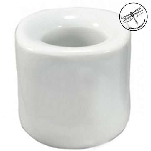 White Ceramic Chime Candle Holder - Zinzeudo Infinite Wellness