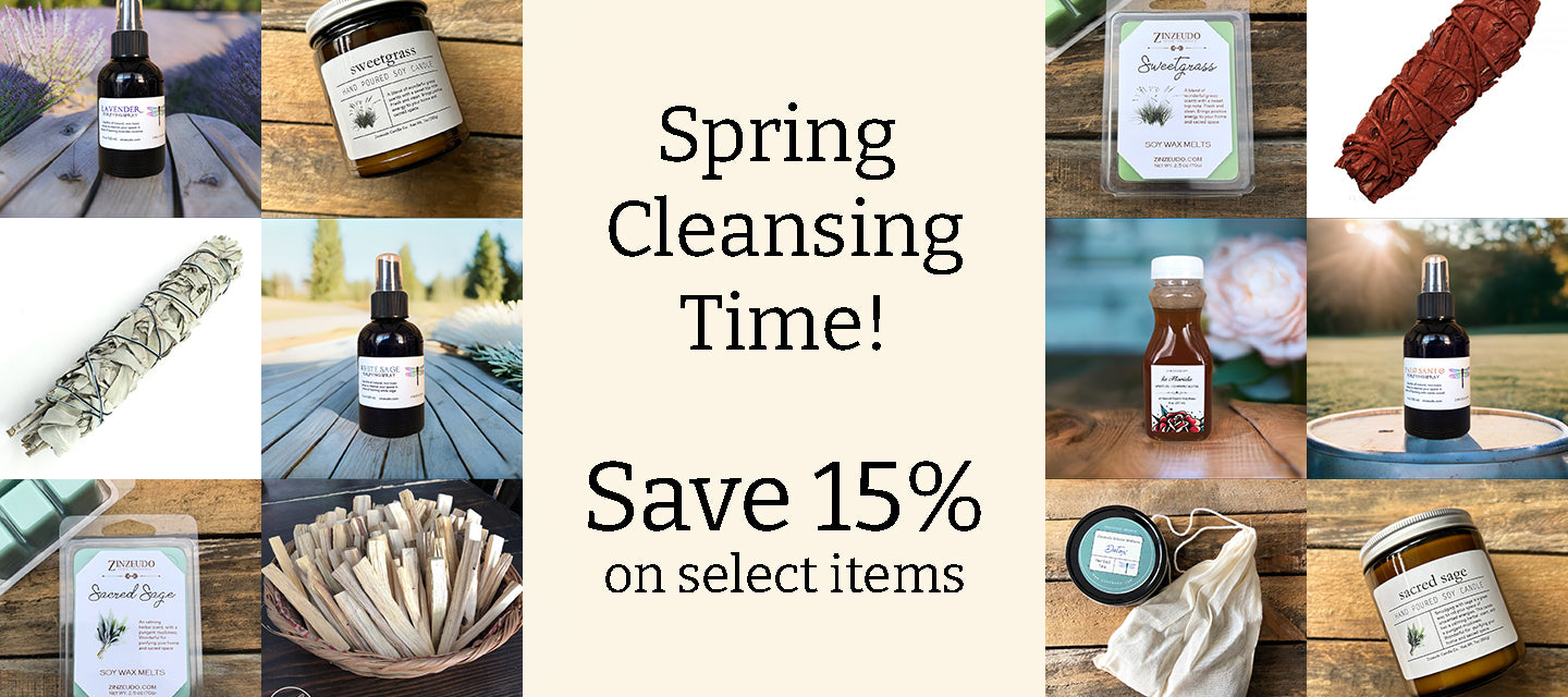 Spring Cleansing Sale 15% off select items Zinzeudp