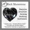 Black Moonstone Sphere for Goddess Energy & Intuition 62mm - Zinzeudo Infinite Wellness