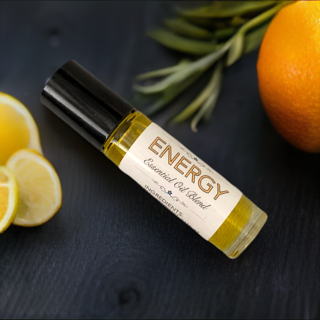 Energy Essential Oil Roller with sweet orange and rosemary Zinzeudo