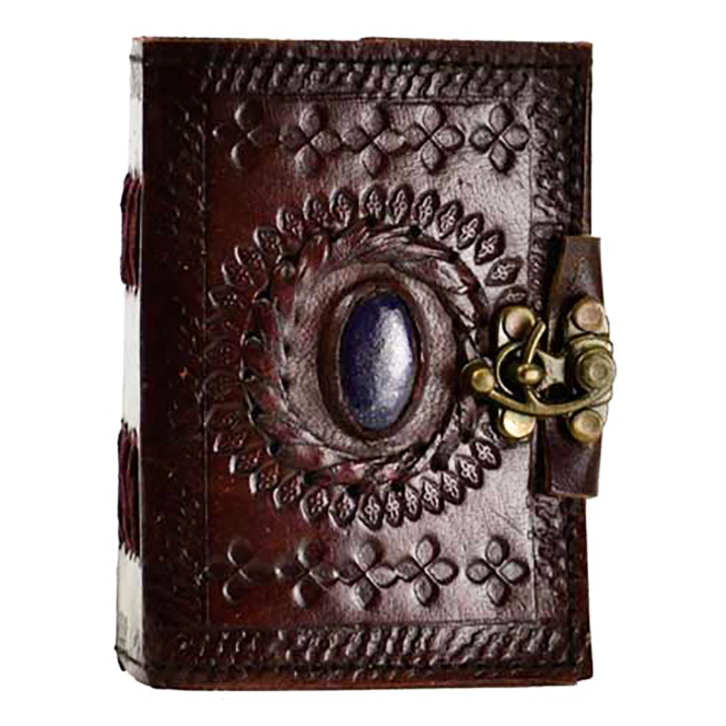 Stone Eye Leather Journal with Latch - Zinzeudo Infinite Wellness