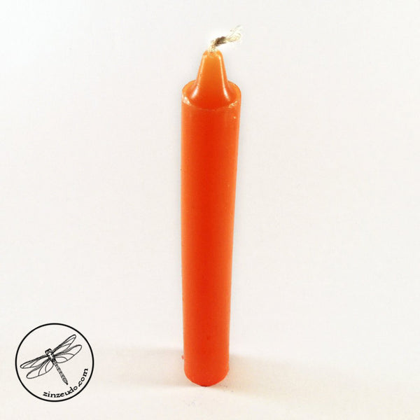 Orange Taper Candle - Zinzeudo Infinite Wellness