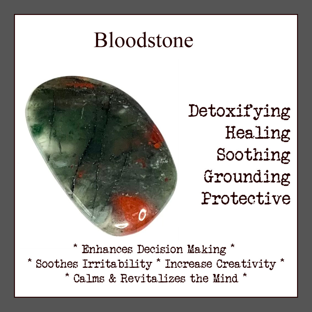 Bloodstone Worry Stones for Detoxifying and Healing - Zinzeudo Infinite Wellness