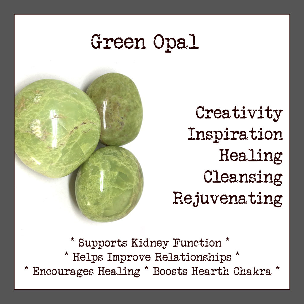 Green Opal Palm Stone for Creativity and Healing - Zinzeudo Infinite Wellness