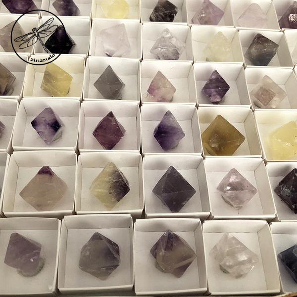 Fluorite, Octahedrons for Healing, Energizing & Cleansing - Zinzeudo Infinite Wellness
