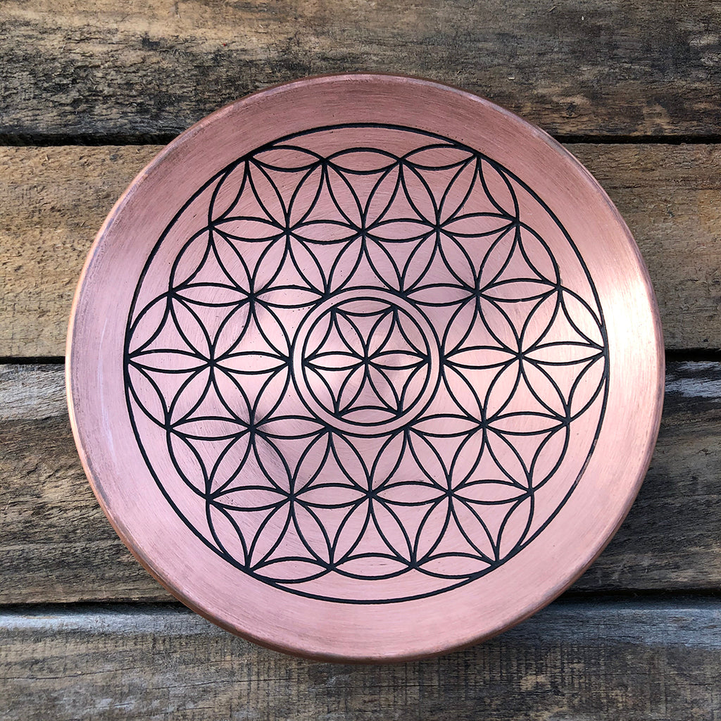 Flower of Life Copper Plate - Zinzeudo Infinite Wellness