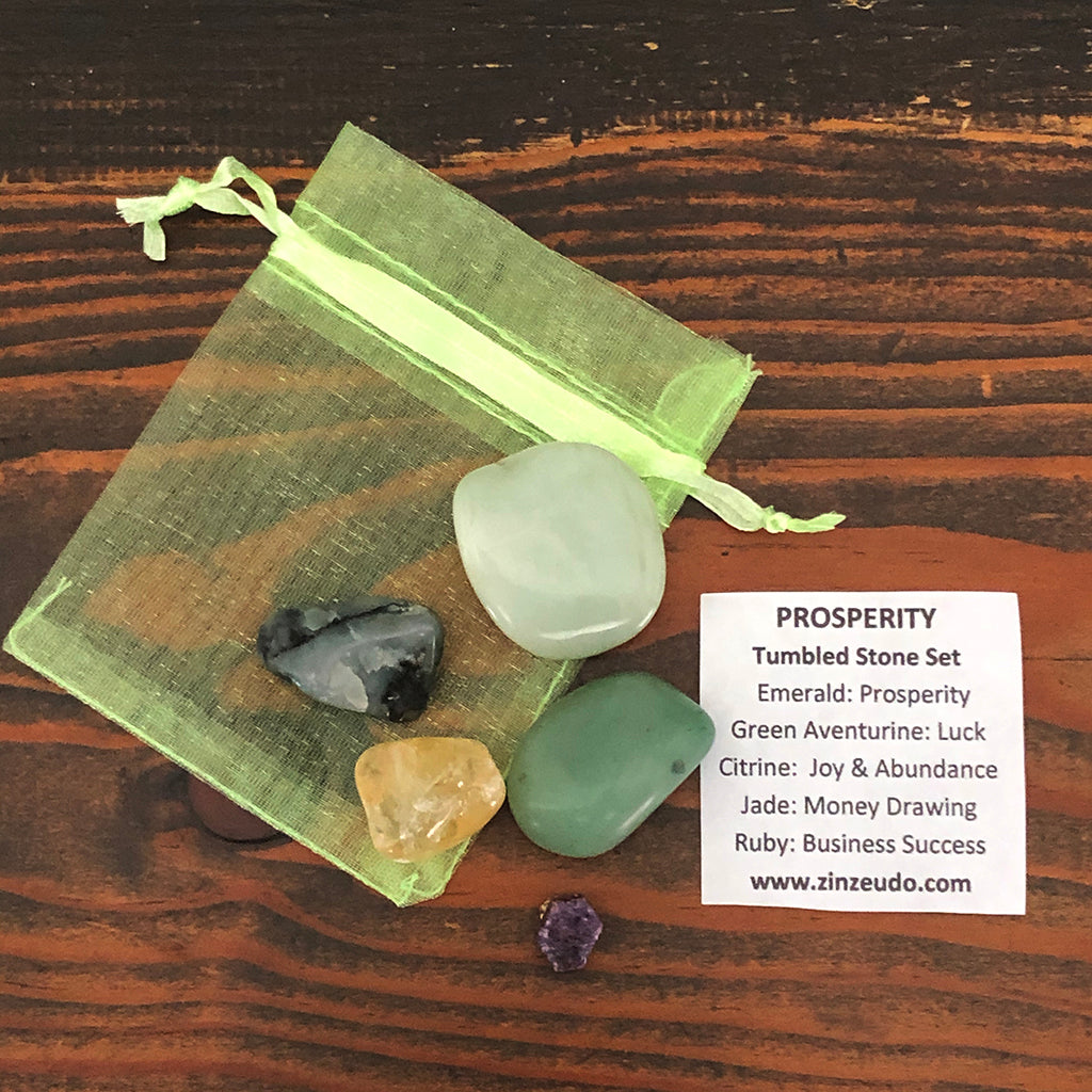 Prosperity Tumbled Stone Kit - Zinzeudo Infinite Wellness