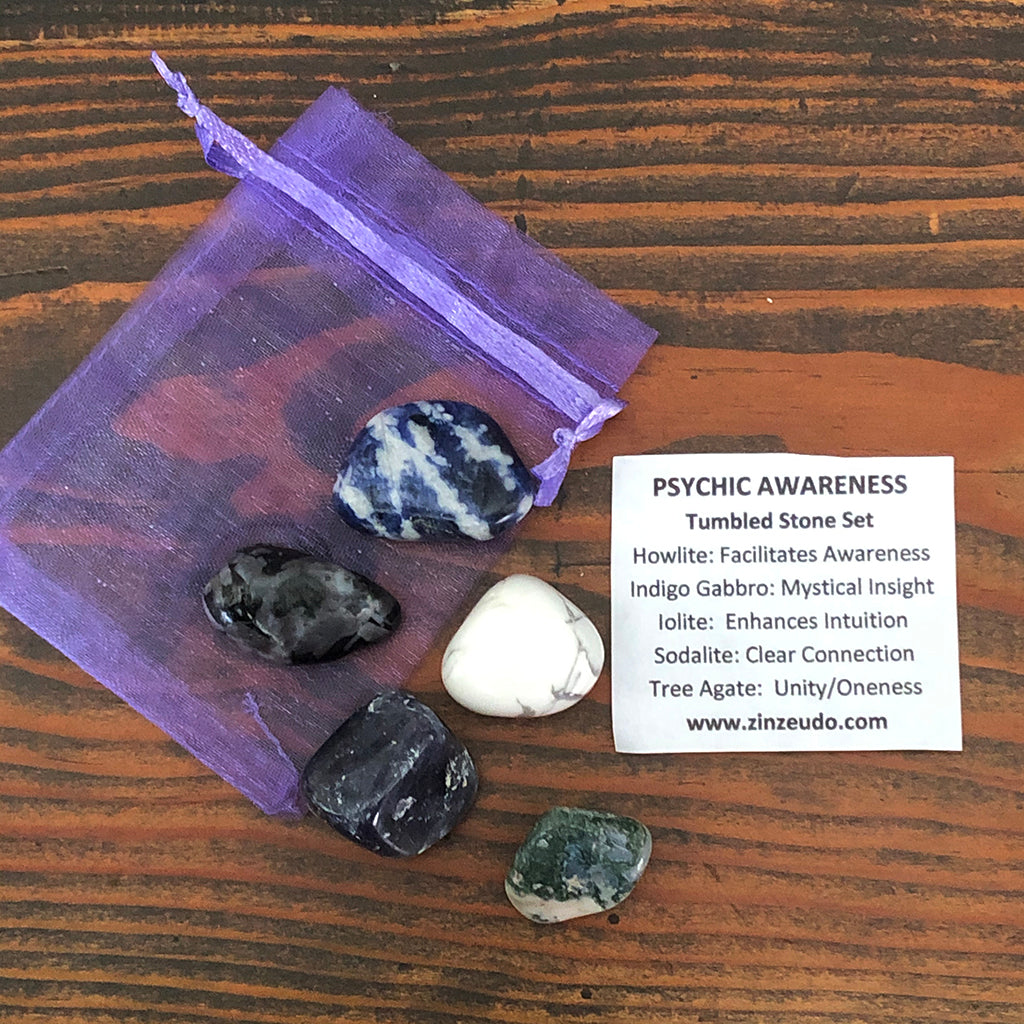 Psychic Awareness Tumbled Stone Kit - Zinzeudo Infinite Wellness
