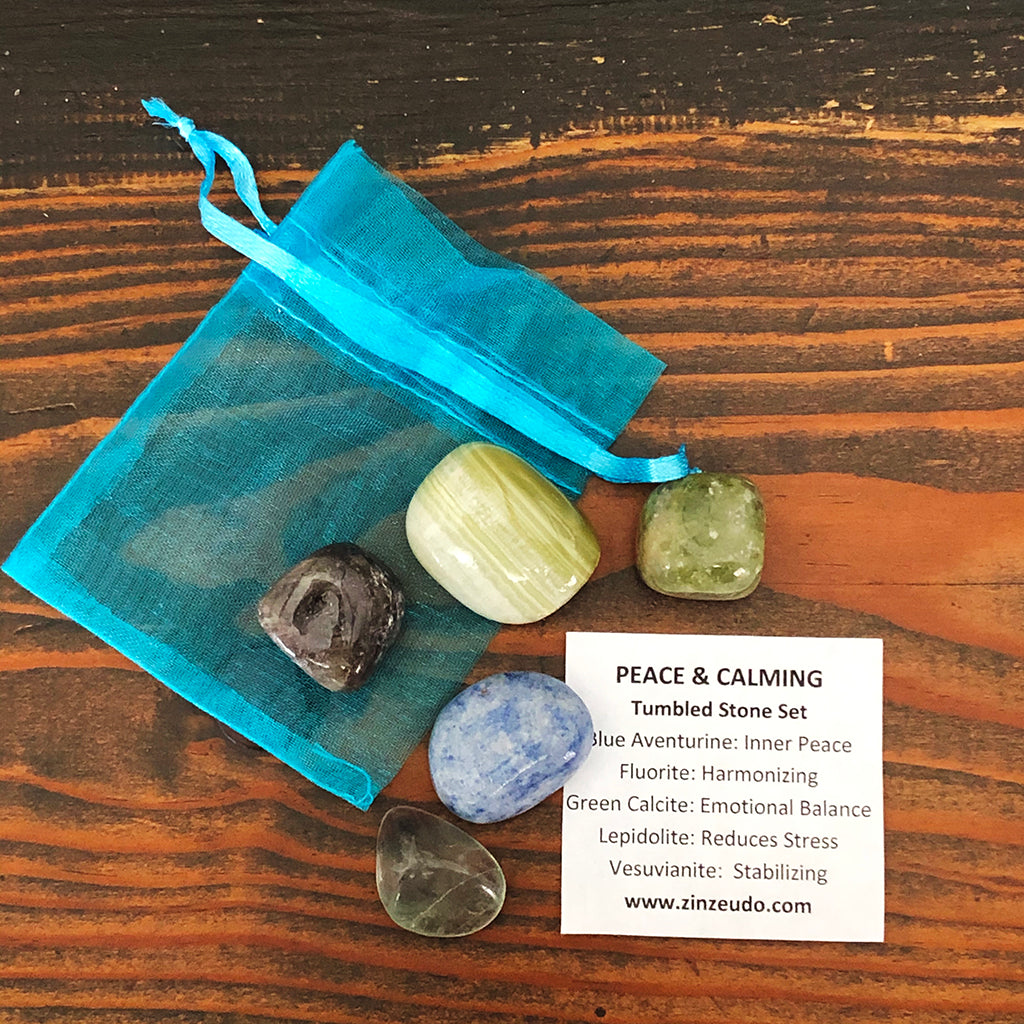 Peace & Calming Tumbled Stone Kit - Zinzeudo Infinite Wellness
