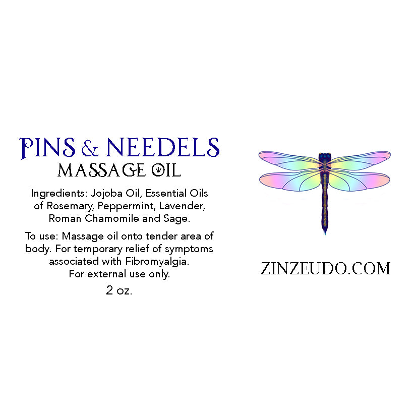 Pins and Needles Massage Oil - Zinzeudo Infinite Wellness