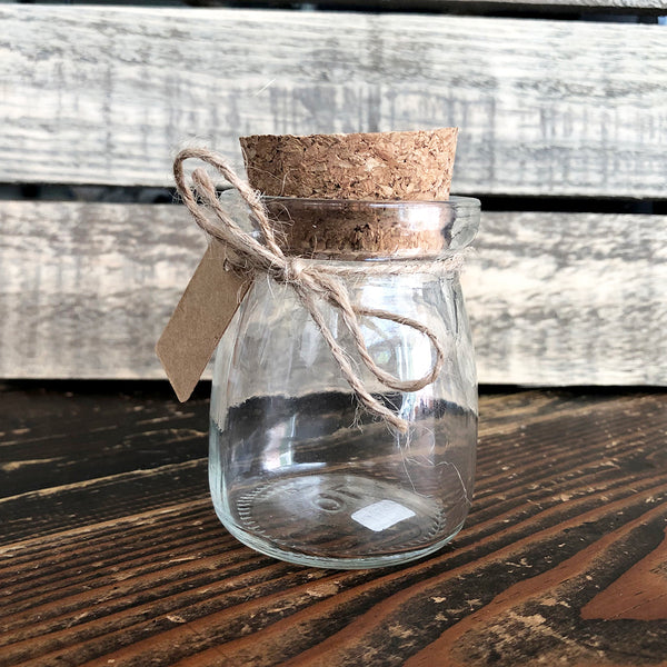 Glass Spell Jar with Cork Lid - Zinzeudo Infinite Wellness