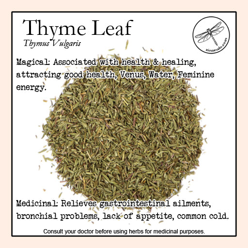 Thyme Leaf whole 1 oz. (organic) - Zinzeudo Infinite Wellness