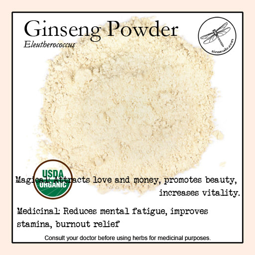 Ginseng Powder (Siberian) 1 oz.  (organic) - Zinzeudo Infinite Wellness