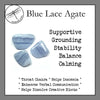 Agate, Blue Lace Tumbled Stones for Communication & Healing - Zinzeudo Infinite Wellness
