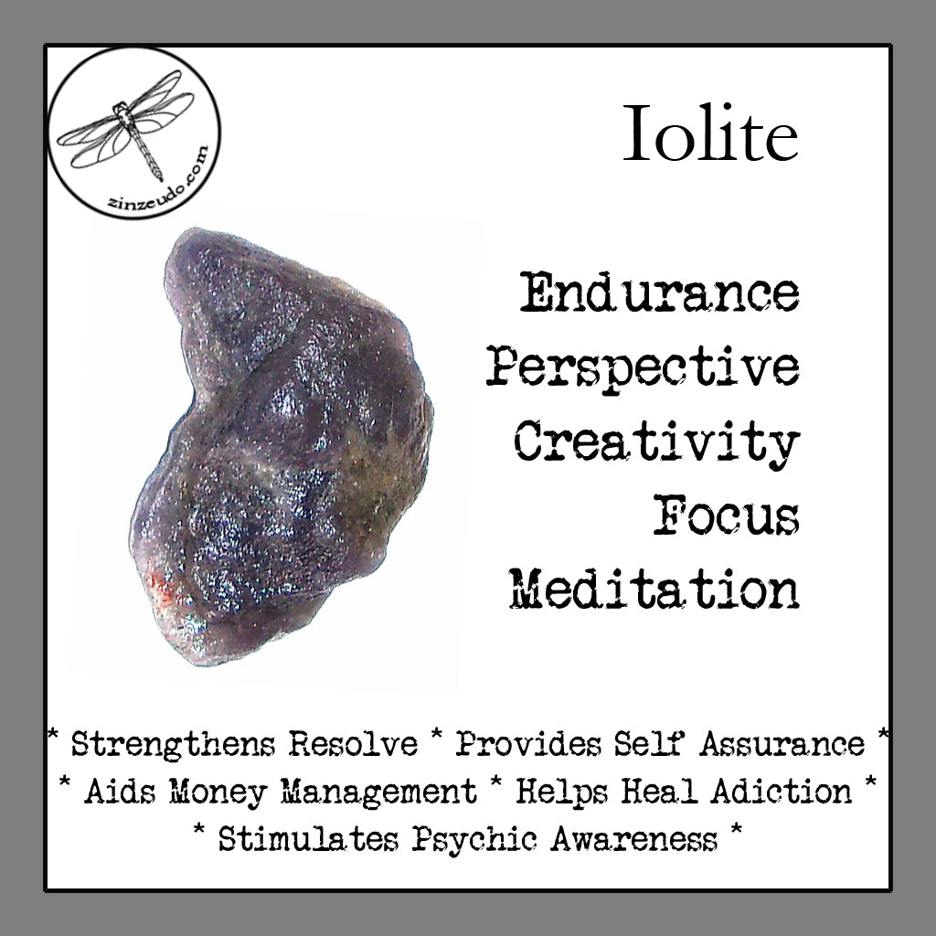 Iolite Tumbled Stones for Intuition & Connection - Zinzeudo Infinite Wellness
