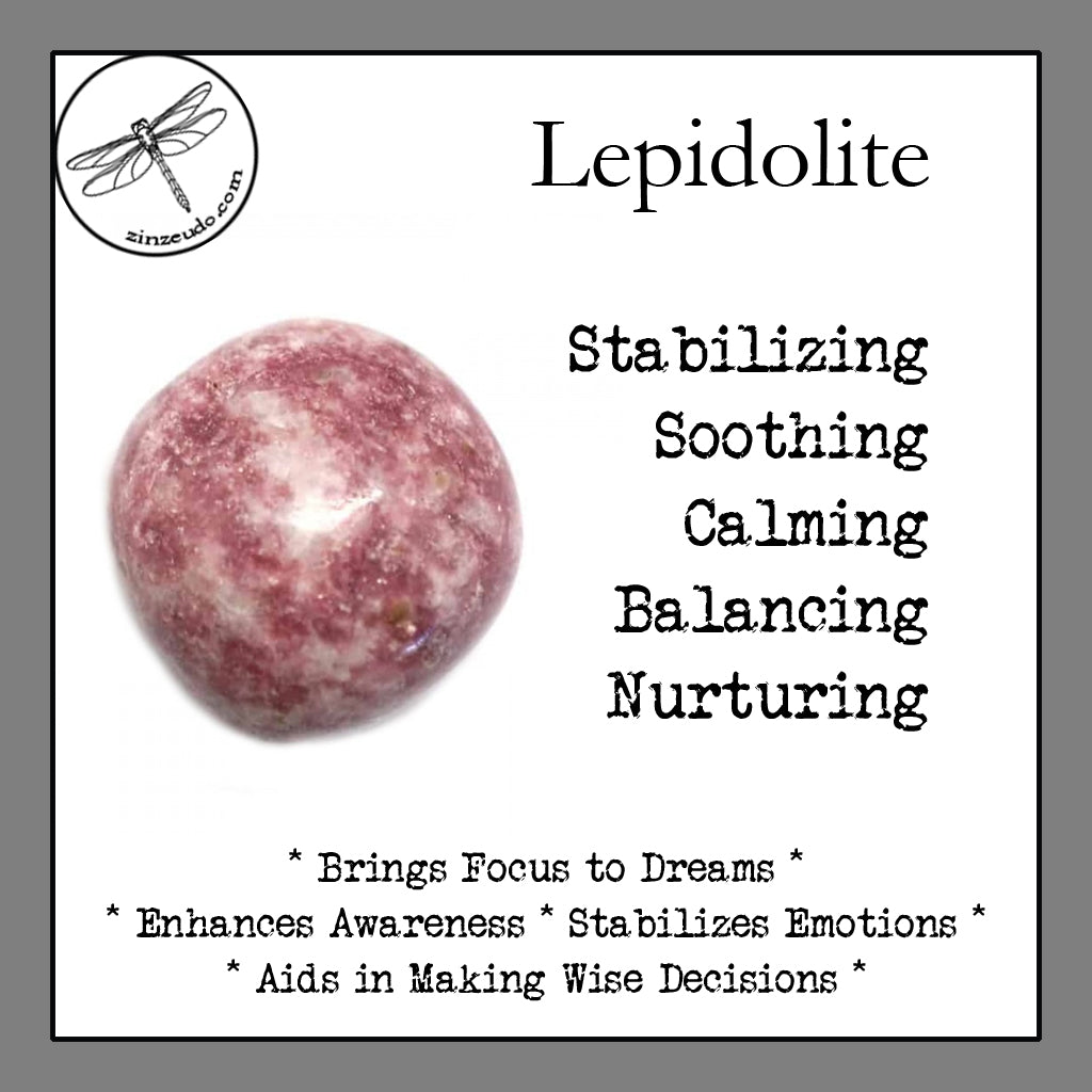 Lepidolite Tumbled Stones for Balance & Transition - Zinzeudo Infinite Wellness