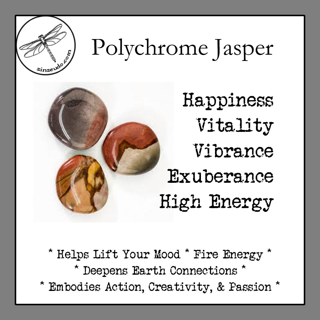 Jasper, Polychrome Tumbled Stones for Happiness & Vitality - Zinzeudo Infinite Wellness