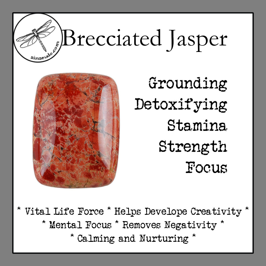 Jasper, Brecciated Tumbled Stones for Grounding & Focus - Zinzeudo Infinite Wellness
