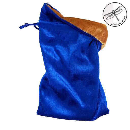 Blue Velvet Bag with Gold Lining - Zinzeudo Infinite Wellness